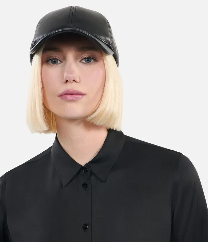 Men Hats and Scarves THE KOOPLES Black Leather Cap Men Hats and Scarves THE KOOPLES Black Leather Cap