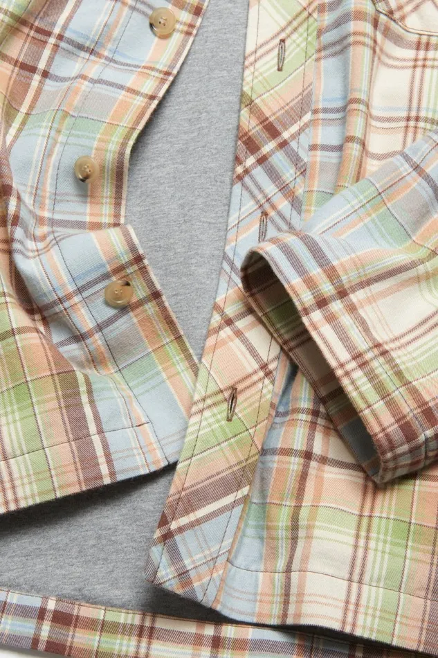 Men Hooded Overshirt Jacket Browngreen Acne Studios Outerwear