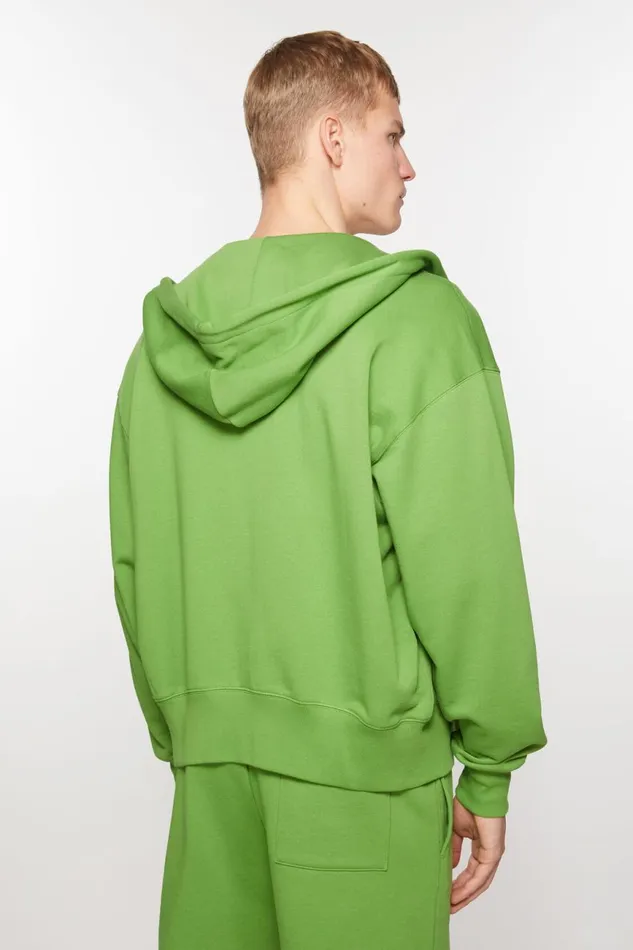 Men Hooded Zip Sweater Herb Green Acne Studios Sweatshirts