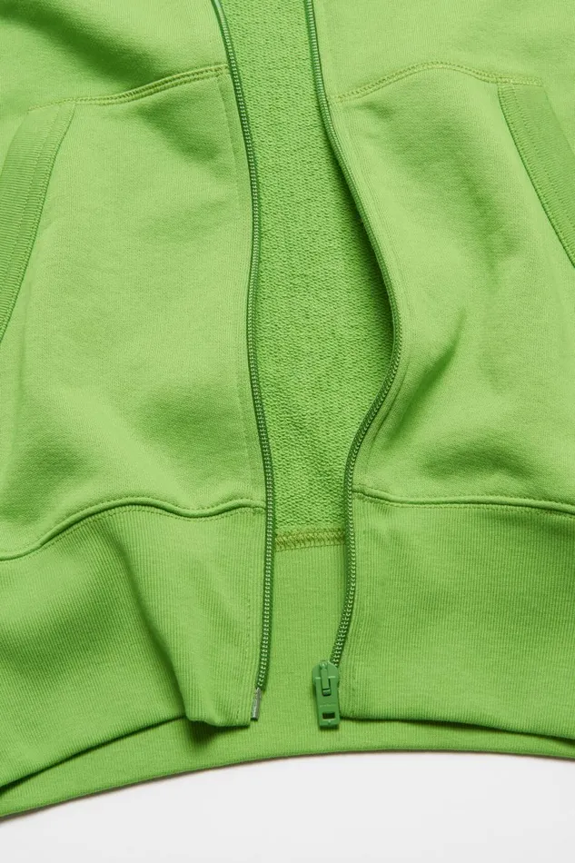 Men Hooded Zip Sweater Herb Green Acne Studios Sweatshirts