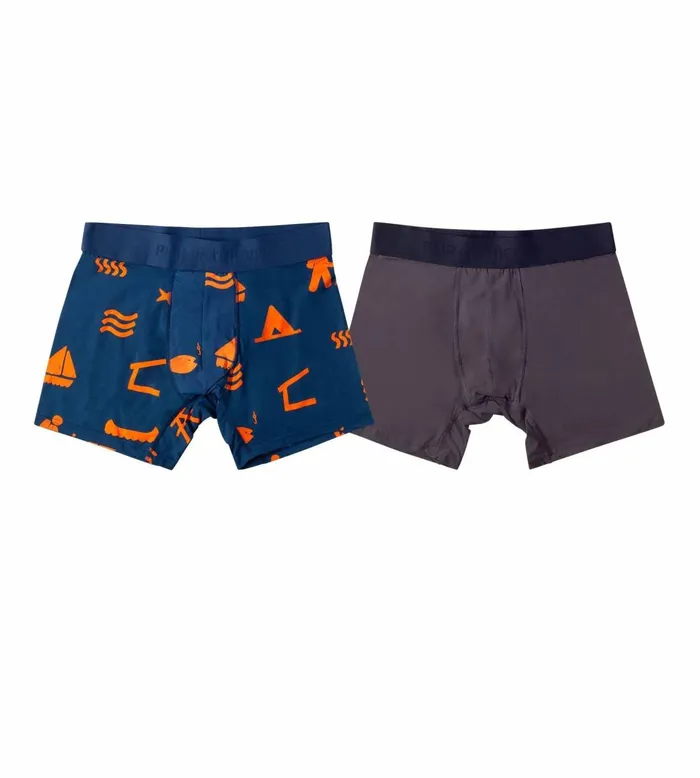 Men Hustle Boxer Briefs Navy Underwear 2 Pack Pair Of Thieves Boxer Briefs