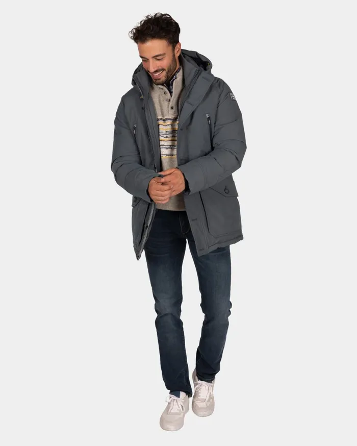 Men Jackets NZA New Zealand Auckland Canvas Grey Parka Jacket 8211 Ash Grey Men Jackets NZA New Zealand Auckland Canvas Grey Parka Jacket 8211 Ash Grey