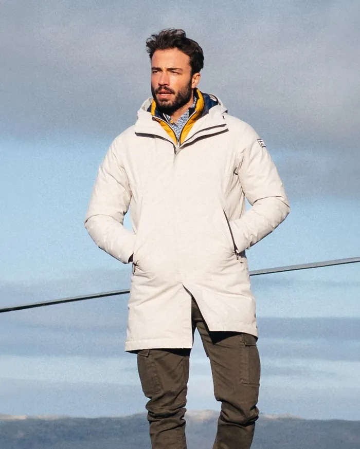 Men Jackets NZA New Zealand Auckland Light Grey Parka Jacket 8211 Birch Grey Melange