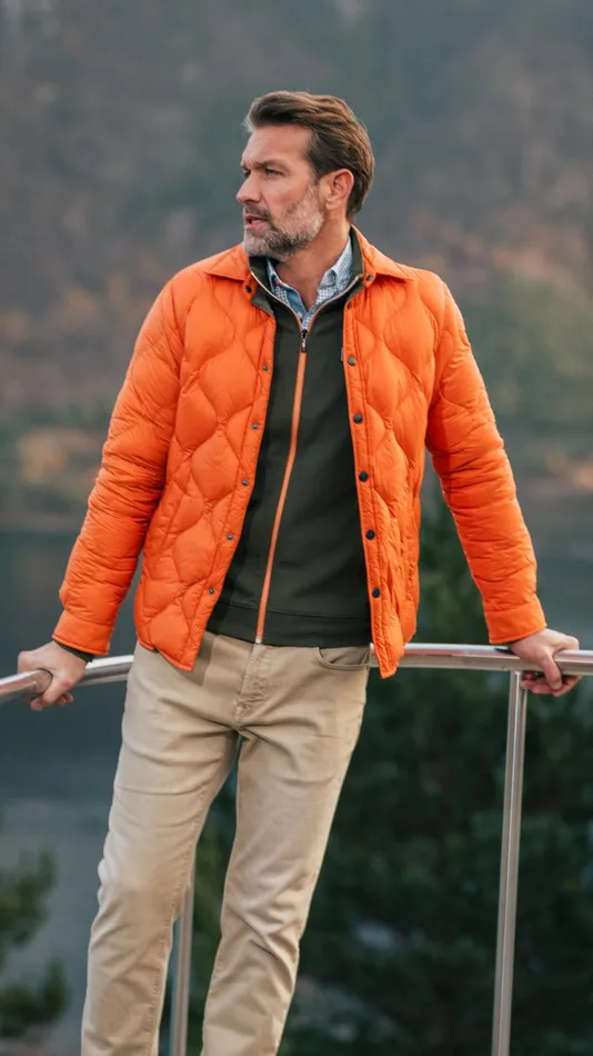 Men Jackets NZA New Zealand Auckland Orange Short Jacket 8211 Almond Orange