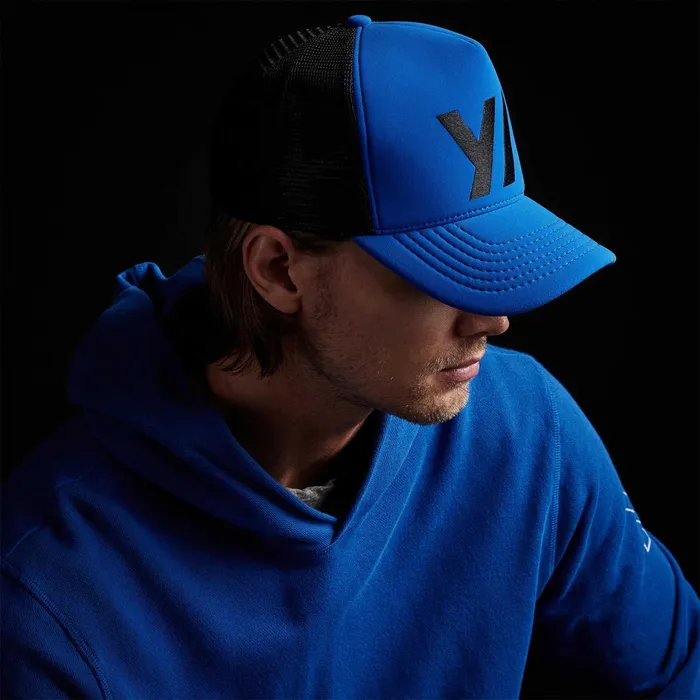 MEN James Perse Accessories Embroidered Scuba Trucker Hat Baltic Blue