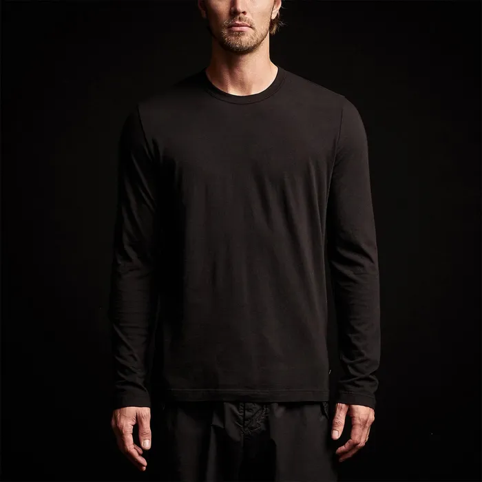 MEN James Perse ASPEN COLLECTION Mountain Terrain Graphic Tee Black