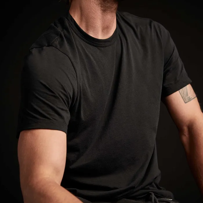 MEN James Perse CLASSICS Luxe Lotus Jersey Tee Black