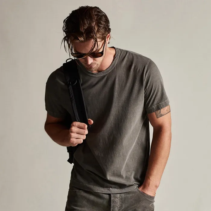 MEN James Perse CLASSICS Short Sleeve Crew Neck Burro Pigment