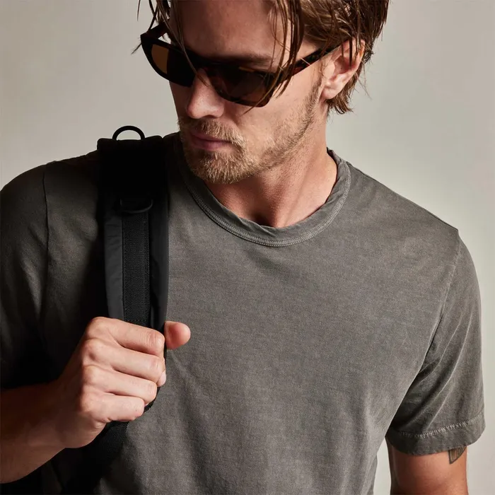 MEN James Perse CLASSICS Short Sleeve Crew Neck Burro Pigment