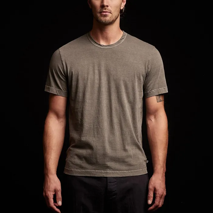 MEN James Perse CLASSICS Short Sleeve Crew Neck Burro Pigment