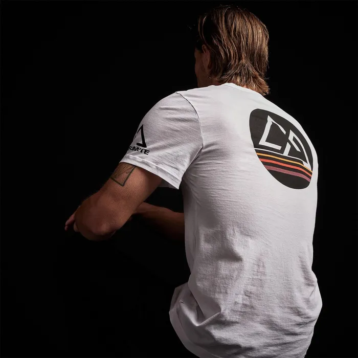 MEN James Perse GRAPHICS Short Sleeve Retro Stripe Graphic White