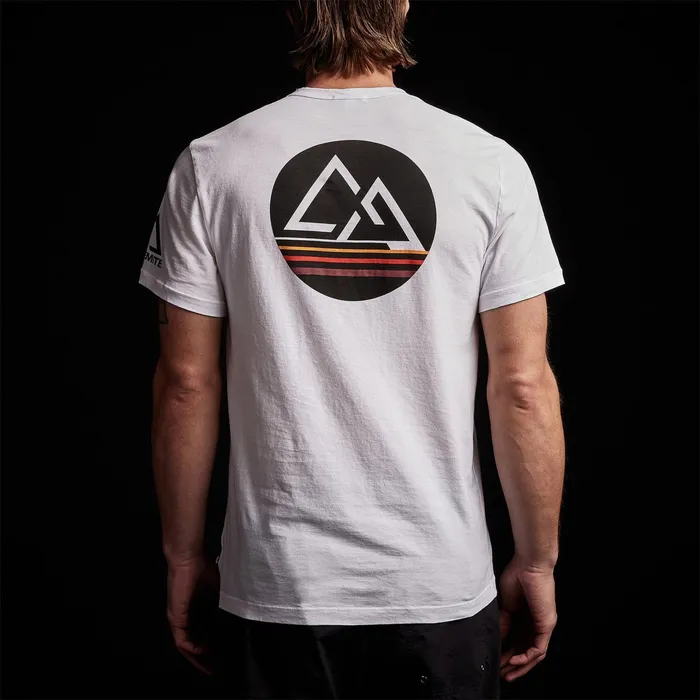 MEN James Perse GRAPHICS Short Sleeve Retro Stripe Graphic White