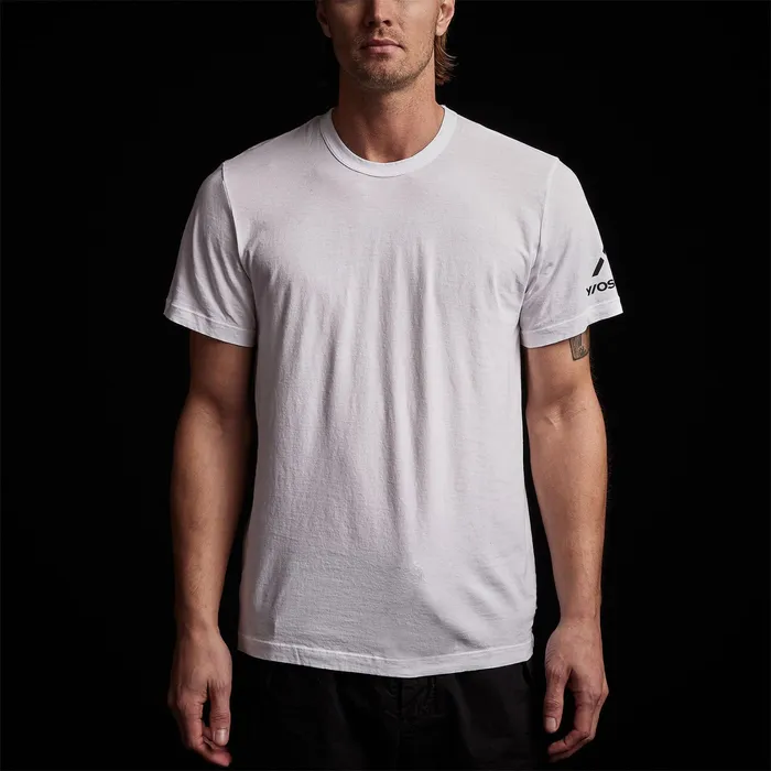 MEN James Perse GRAPHICS Short Sleeve Retro Stripe Graphic White