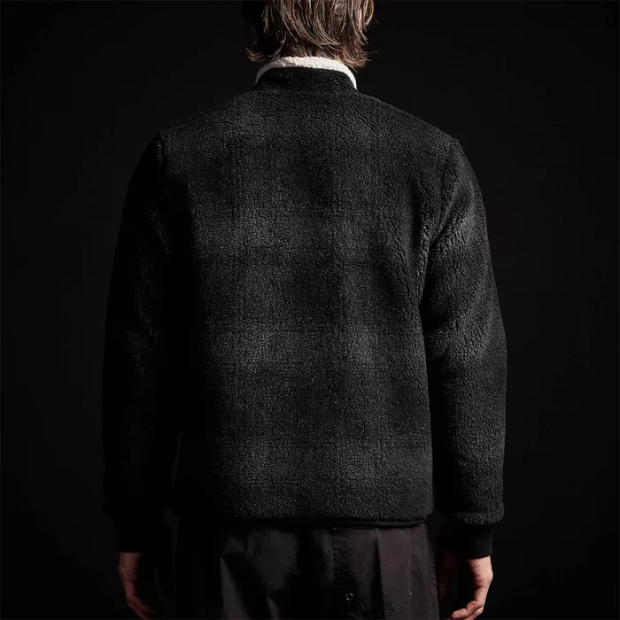 MEN James Perse JACKETSOUTERWEAR Bonfire Sherpa Jacket Carbonblack Plaid