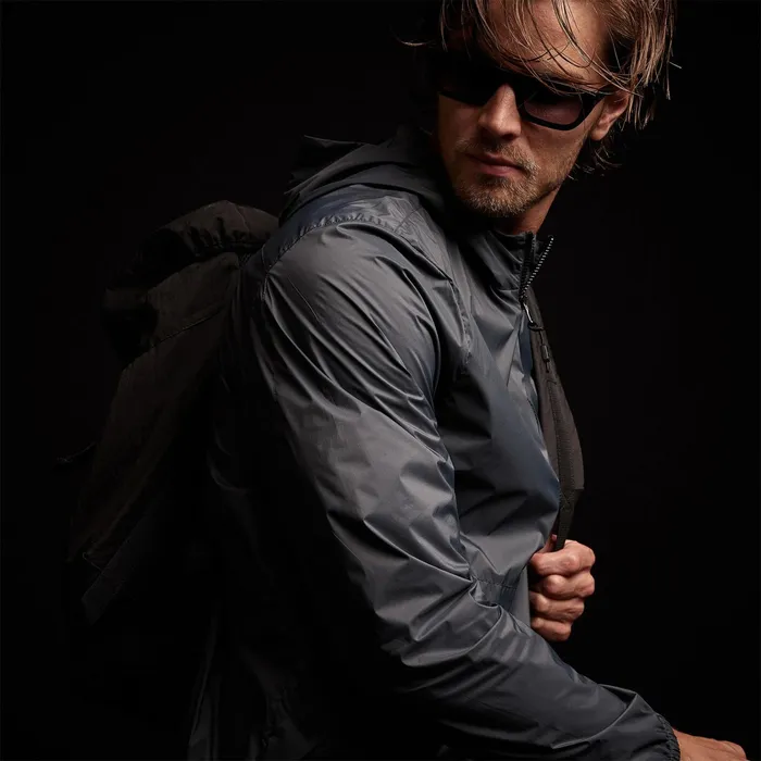 MEN James Perse JACKETSOUTERWEAR Lightweight Hooded Windbreaker Carbon