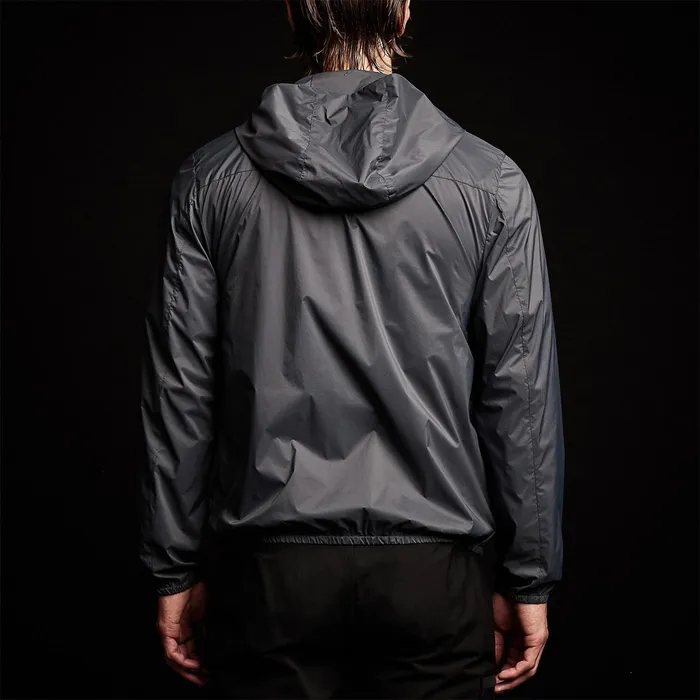 MEN James Perse JACKETSOUTERWEAR Lightweight Hooded Windbreaker Carbon