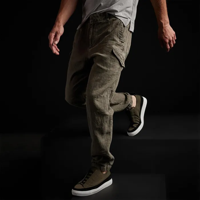 MEN James Perse PANTSDENIM Slub Linen Cargo Pant Platoon Pigment