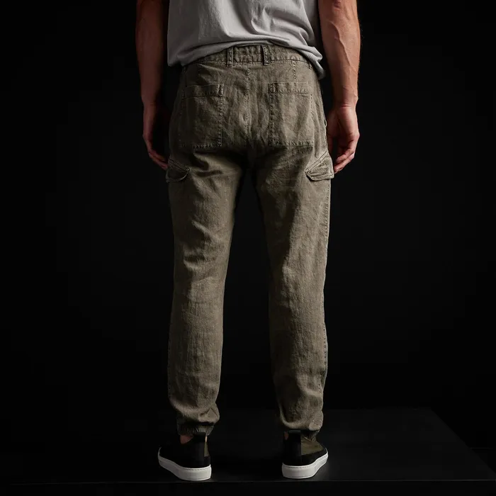 MEN James Perse PANTSDENIM Slub Linen Cargo Pant Platoon Pigment