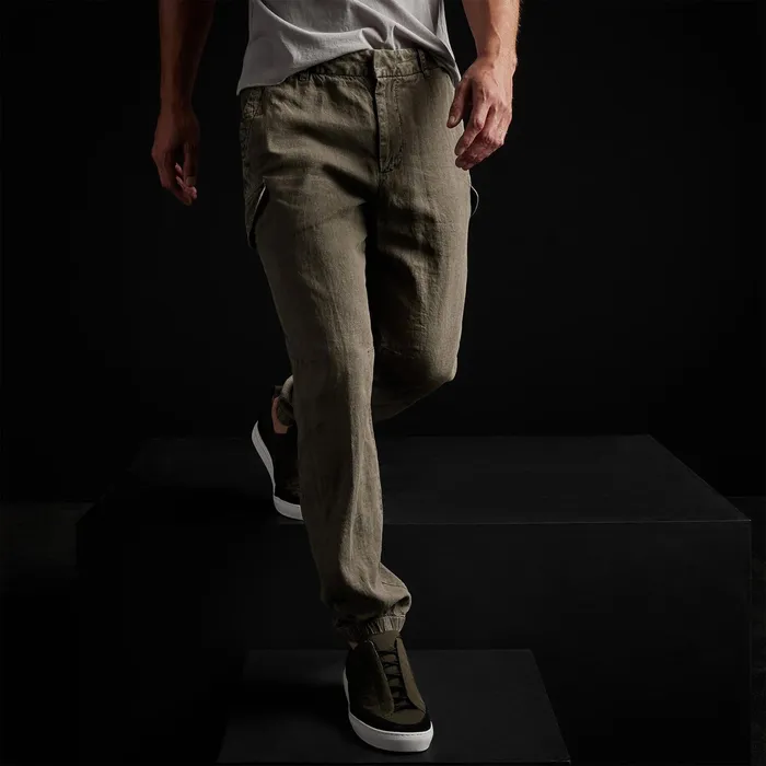 MEN James Perse PANTSDENIM Slub Linen Cargo Pant Platoon Pigment