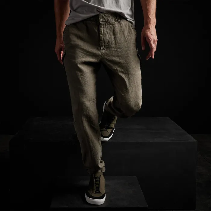 MEN James Perse PANTSDENIM Slub Linen Cargo Pant Platoon Pigment