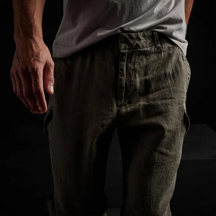 MEN James Perse PANTSDENIM Slub Linen Cargo Pant Platoon Pigment