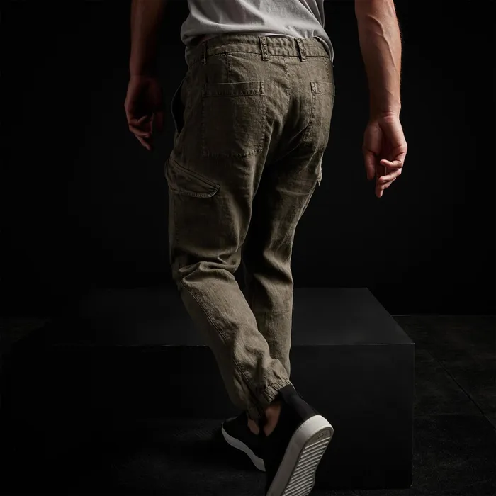 MEN James Perse PANTSDENIM Slub Linen Cargo Pant Platoon Pigment