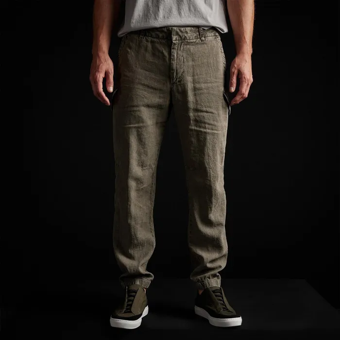 MEN James Perse PANTSDENIM Slub Linen Cargo Pant Platoon Pigment