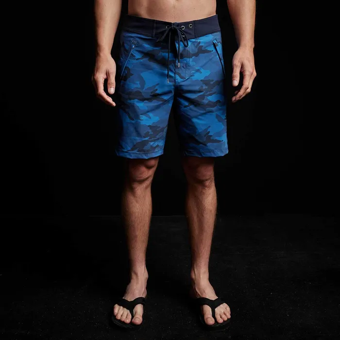 MEN James Perse SHORTS Camo Zip Pocket Boardshort Pacific Camodeep