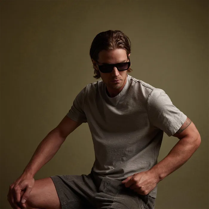 MEN James Perse TSHIRTS Reverse Slub Jersey Short Sleeve Crew Silt Pigment