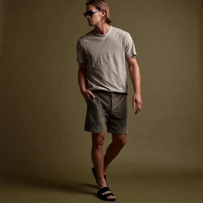 MEN James Perse TSHIRTS Reverse Slub Jersey Short Sleeve Crew Silt Pigment