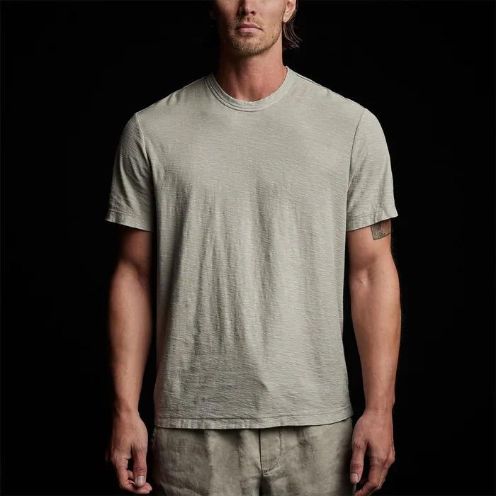 MEN James Perse TSHIRTS Reverse Slub Jersey Short Sleeve Crew Silt Pigment