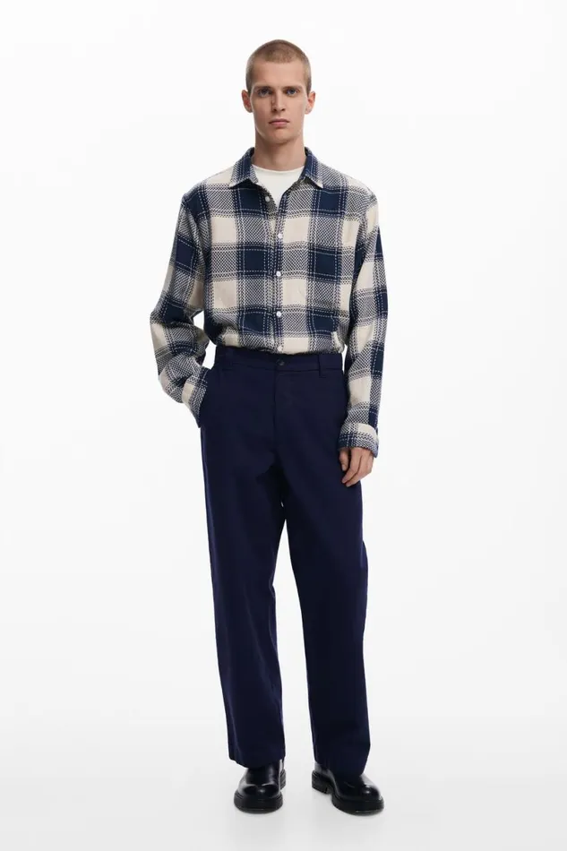 Men Jeans And Trousers Desigual Structured Straight Pants