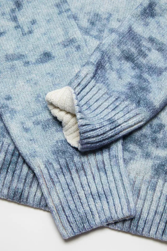 Men Jumper Acid Print Navypale Blue Acne Studios Knitwear