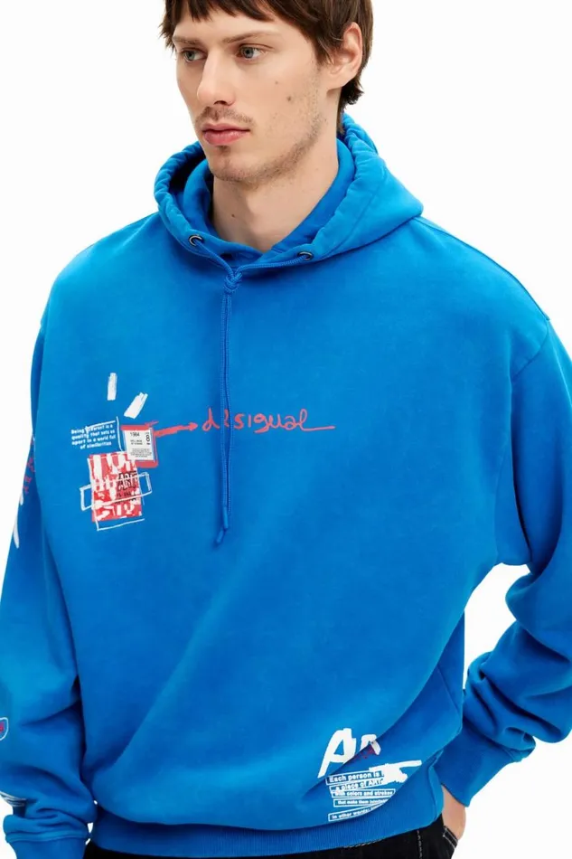 Men Jumpers And Sweatshirts Desigual Graffiti Hoodie