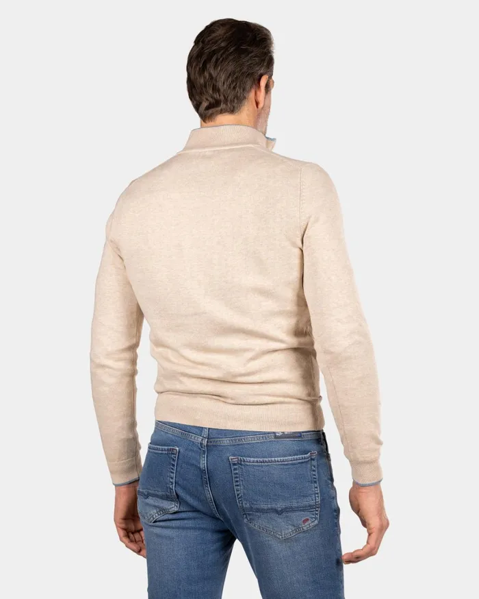 Men Knitwear NZA New Zealand Auckland Beige Half Zip Pullover 8211 Oat Sand Men Knitwear NZA New Zealand Auckland Beige Half Zip Pullover 8211 Oat Sand