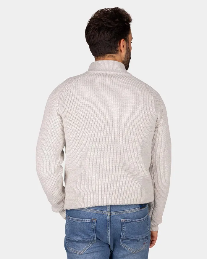 Men Knitwear NZA New Zealand Auckland Gray Cotton Sweater With HalfZip 8211 Grey Melange Men Knitwear NZA New Zealand Auckland Gray Cotton Sweater With HalfZip 8211 Grey Melange