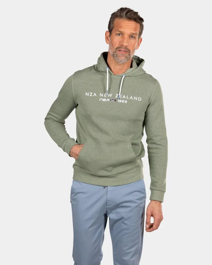 Men Knitwear NZA New Zealand Auckland Light Green Hoodie 8211 Sage