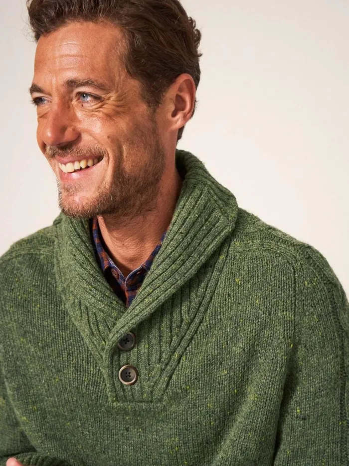 Men KNITWEAR White Stuff Arundel Shawl Dark Green Men KNITWEAR White Stuff Arundel Shawl Dark Green