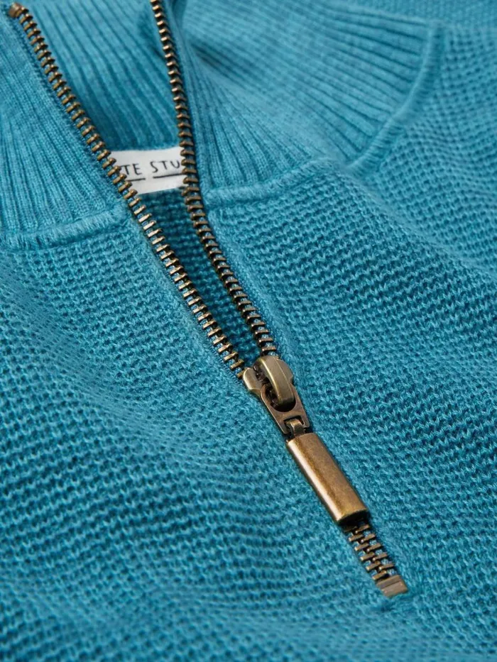 Men KNITWEAR White Stuff Attadale Funnel Neck Jumper Mid Teal Men KNITWEAR White Stuff Attadale Funnel Neck Jumper Mid Teal