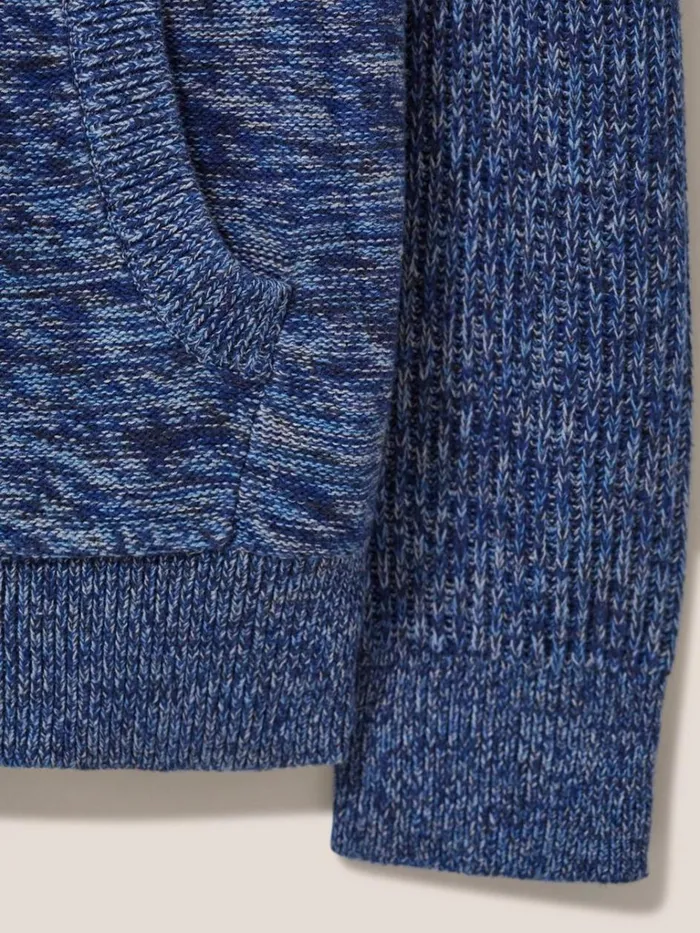 Men KNITWEAR White Stuff Lakewood Zip Neck Jumper Chambray Blue Men KNITWEAR White Stuff Lakewood Zip Neck Jumper Chambray Blue