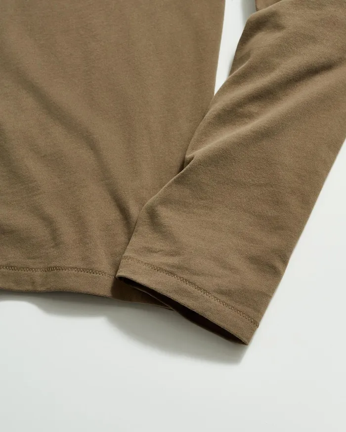 Men LS Sueded Cotton Crew Moss Green Billy Reid Sweaters and Sweatshirts