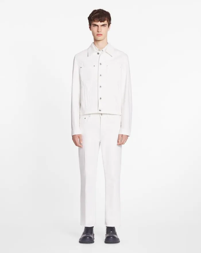 Men Lanvin Coats and Jackets Classic Jacket Optic White Men Lanvin Coats and Jackets Classic Jacket Optic White