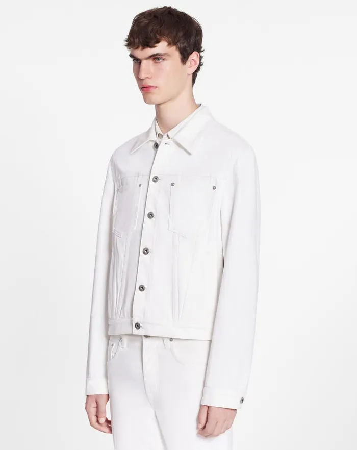 Men Lanvin Coats and Jackets Classic Jacket Optic White Men Lanvin Coats and Jackets Classic Jacket Optic White