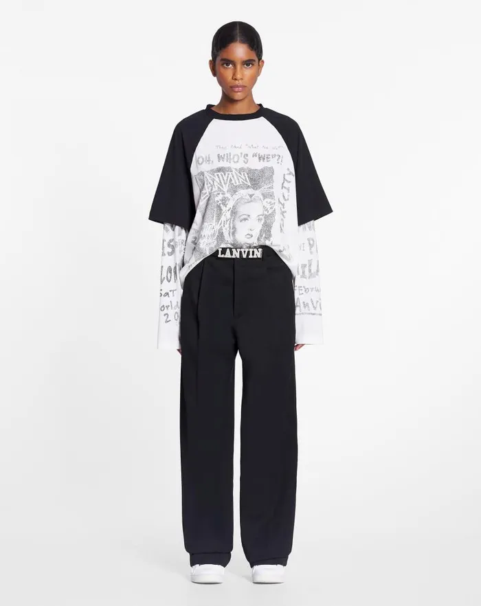Men Lanvin Coats and Jackets Lanvin X Future Longsleeved Print Tshirt Black Men Lanvin Coats and Jackets Lanvin X Future Longsleeved Print Tshirt Black