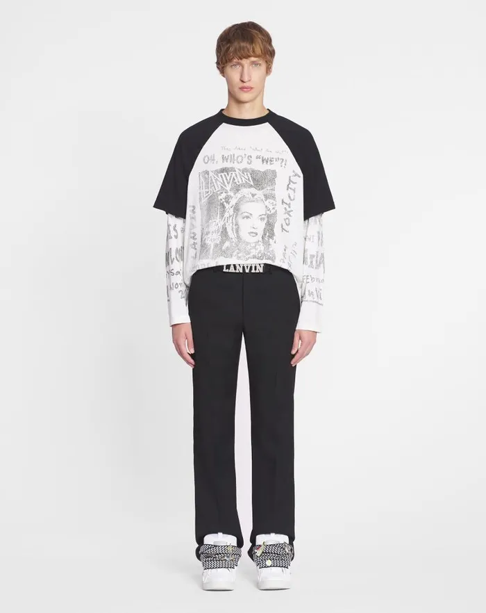 Men Lanvin Coats and Jackets Lanvin X Future Longsleeved Print Tshirt Black Men Lanvin Coats and Jackets Lanvin X Future Longsleeved Print Tshirt Black