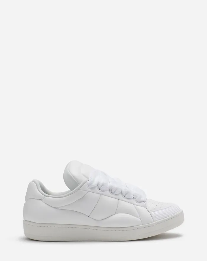 Men Lanvin Curb Curb Xl Leather Sneakers Whitewhite