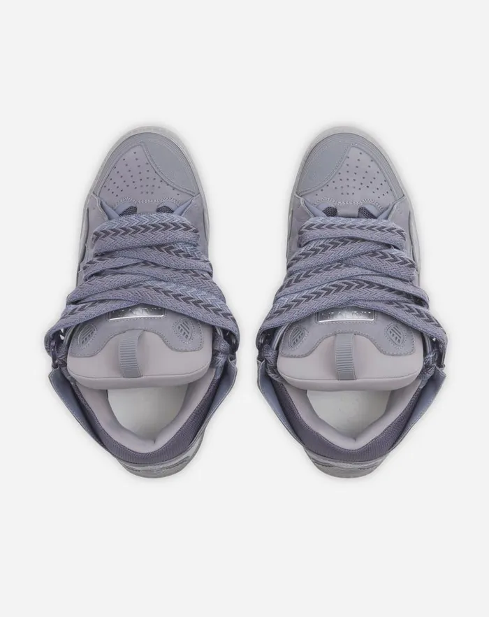 Men Lanvin Curb Leather Curb Sneakers Light Grey Men Lanvin Curb Leather Curb Sneakers Light Grey