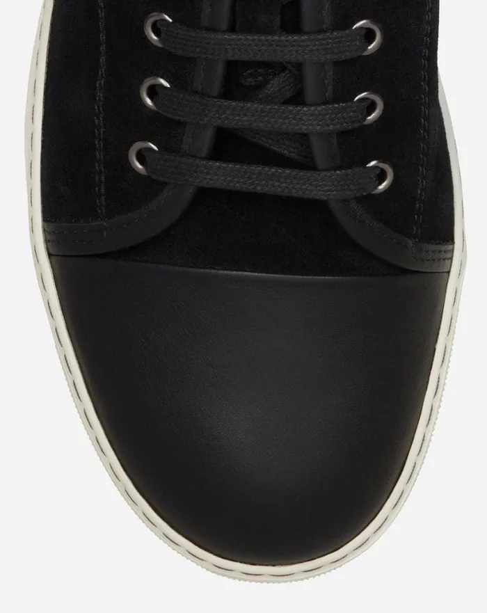 Men Lanvin DBB1 Dbb1 Leather And Suede Sneakers Black