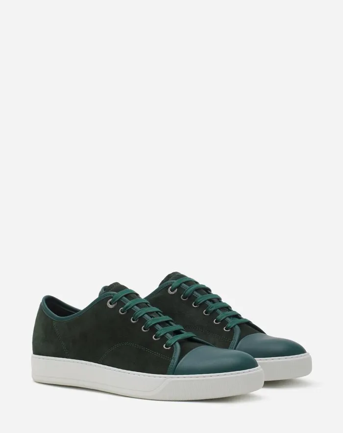 Men Lanvin DBB1 Dbb1 Leather And Suede Sneakers Rangerwhite Men Lanvin DBB1 Dbb1 Leather And Suede Sneakers Rangerwhite
