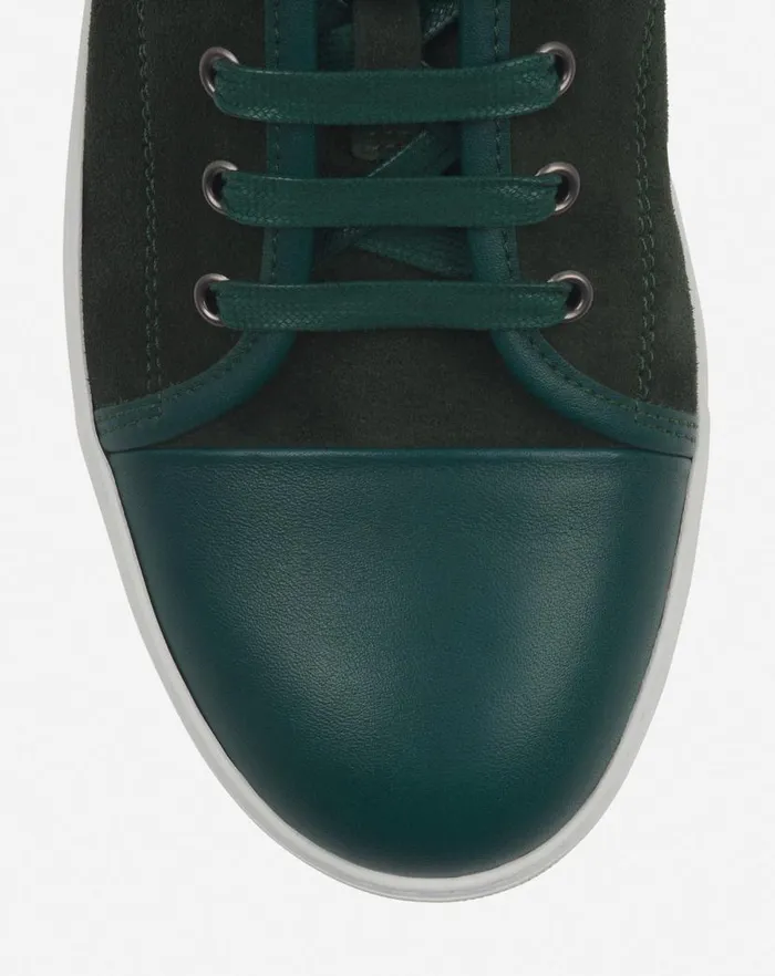 Men Lanvin DBB1 Dbb1 Leather And Suede Sneakers Rangerwhite Men Lanvin DBB1 Dbb1 Leather And Suede Sneakers Rangerwhite